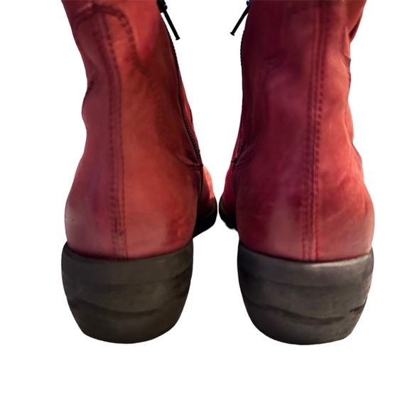 Arnold Churgin Red Nubuck Suede Block Heel
Zip Up Ankle Boots Size 6.5 - Picture 6 of 11
